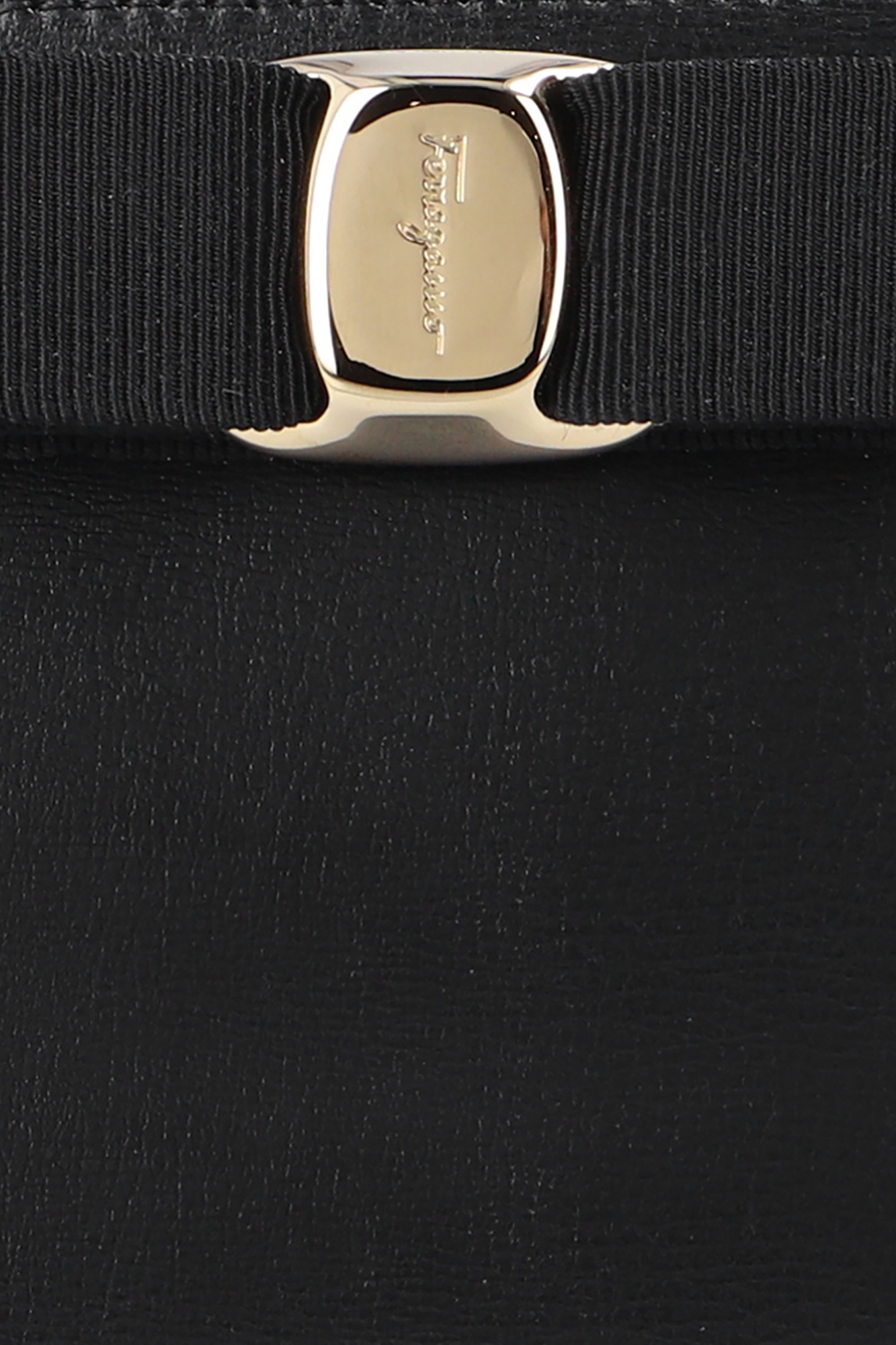 Black Bi-fold wallet with floral motif FERRAGAMO - Vitkac Canada